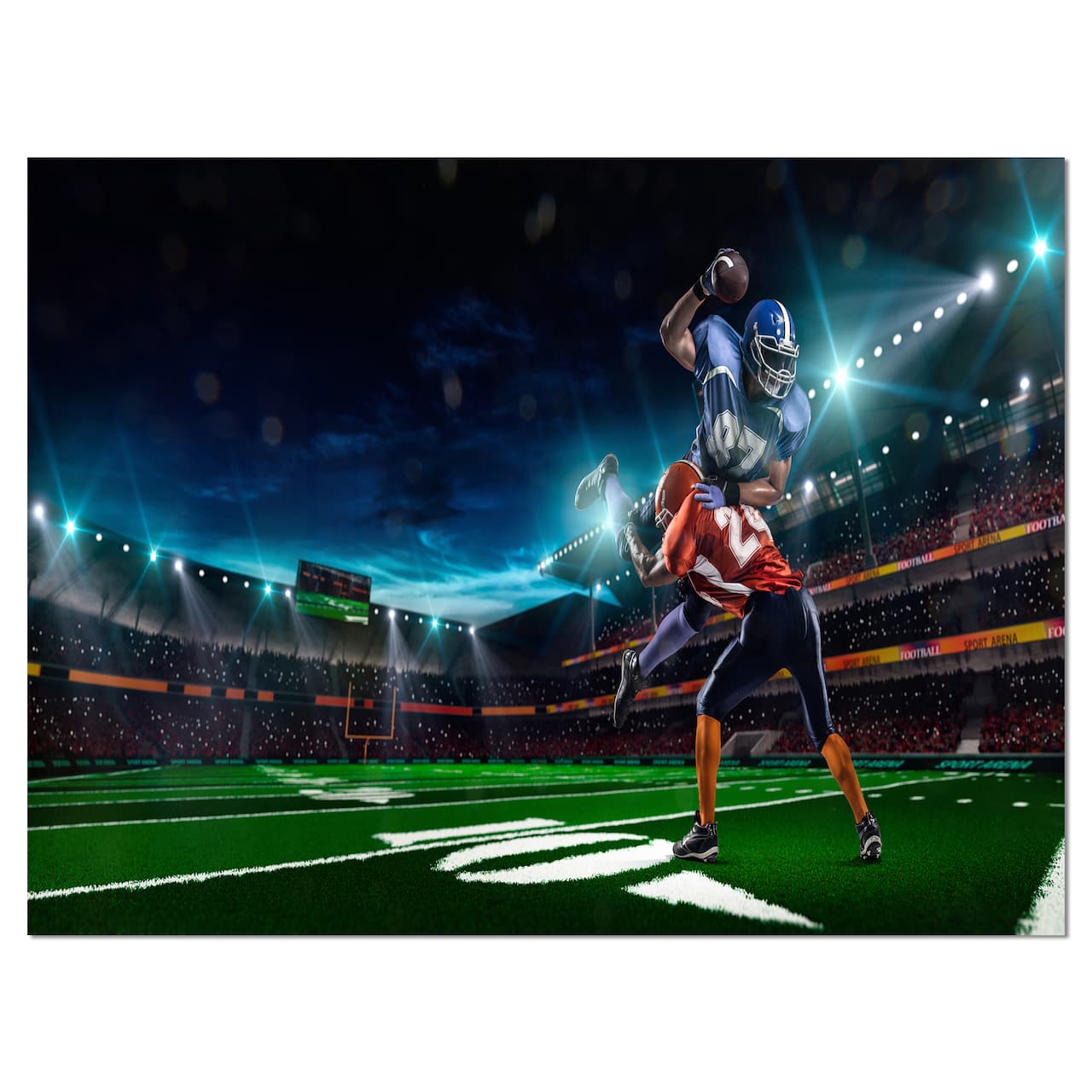 Designart - American Football Player - Sport Canvas Art Print